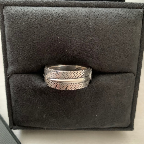 David Yurman Southwest Feather Silver Set - Picture 2 of 8